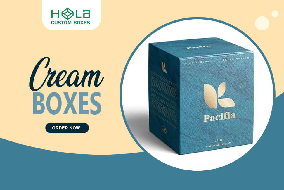 custom cream packaging boxes with logo